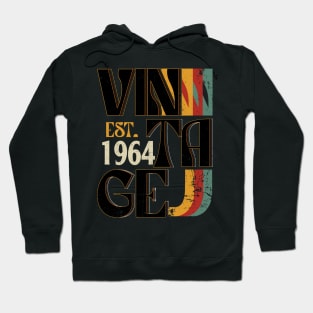 Birthday for Men Est. 1964 Retro Bday 60th Birthday Gift Hoodie